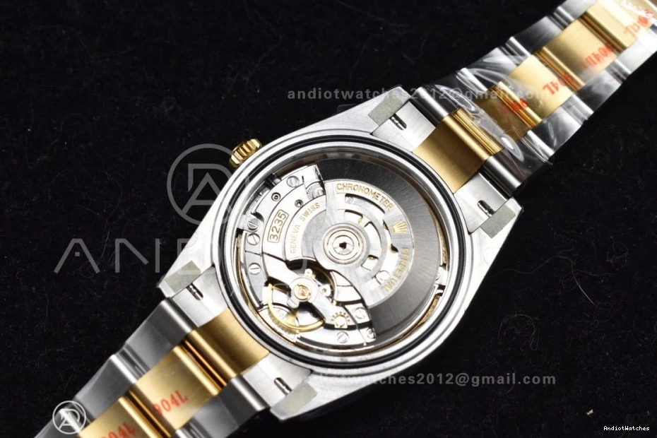 Oyster on YG Textured DateJust 41 Steel Best Sleek 1:1 SS YG Bracelet Clean Dial Edition 904L 126333 608 VR 0513